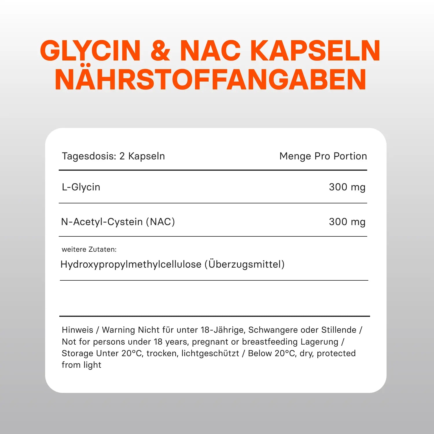 Glycin & NAC - Kapseln - youngle