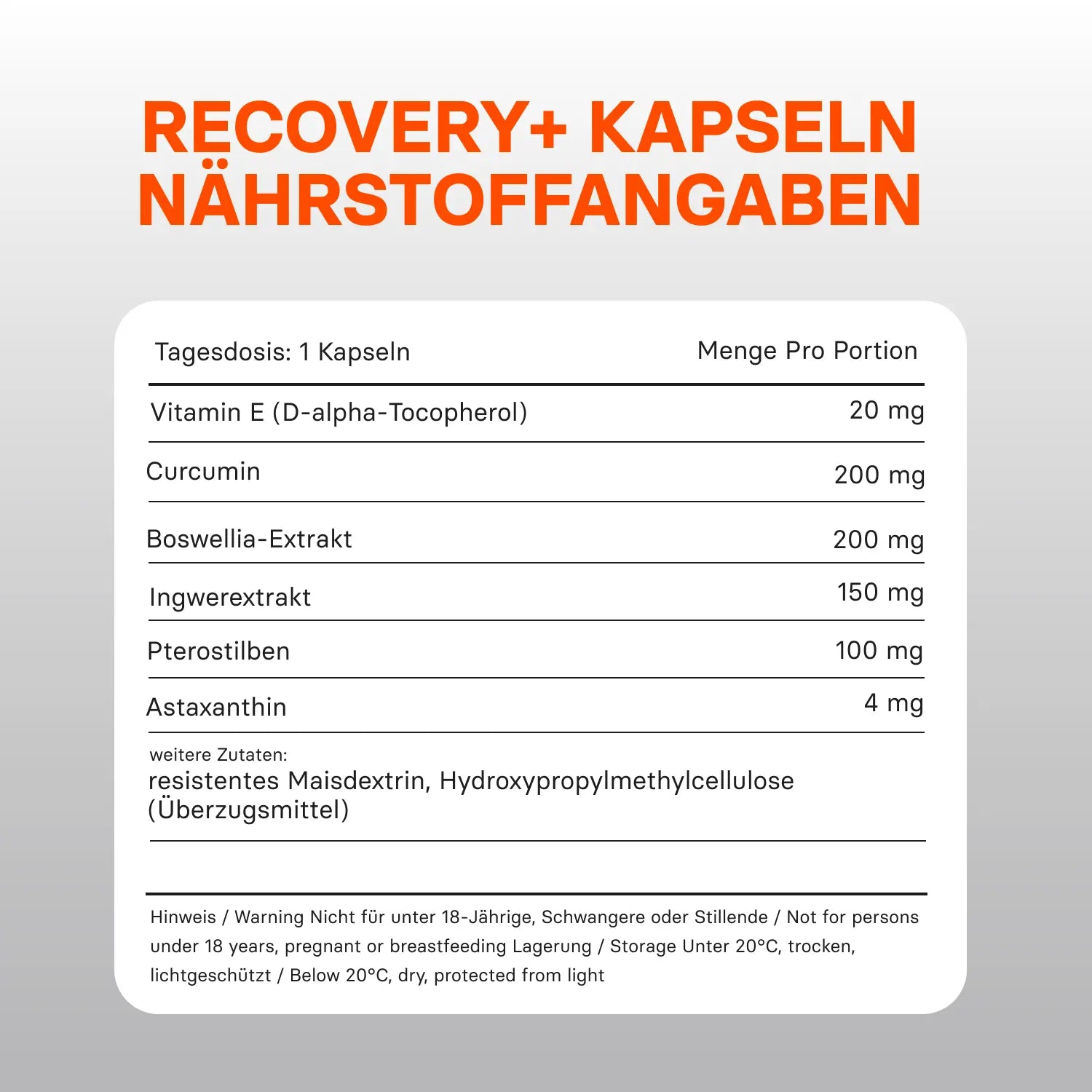 Recovery⁺ - Formula - youngle